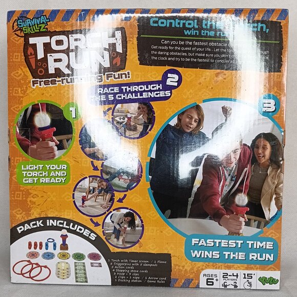 Torch Run Board Game - Free-Running Fun! 5 Obstacle Course Challenges 1+ Players - Picture 3 of 7